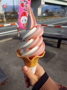 苺のソフトクリーム